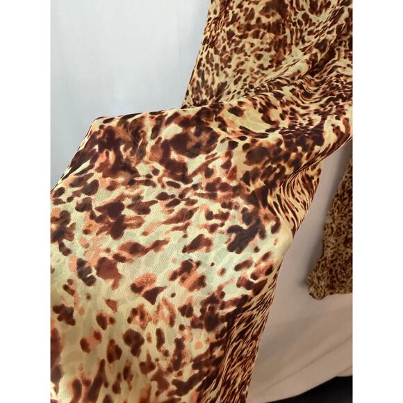 VTG y2k Victoria's Secret Pink Label Swim Cover Pants Sheer Cheetah Print Tie - Picture 6 of 7